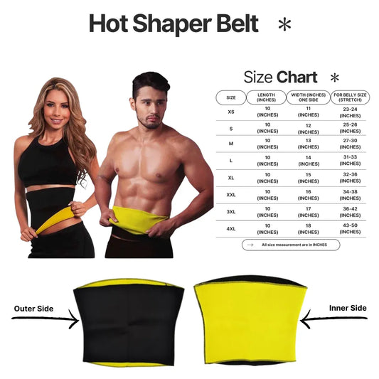 Slimming Taping Hot Shaper Sweat Slim Belt Fat Cutter & Fat Burner Hot Shaper Hot Belt Free Size for Men & Women